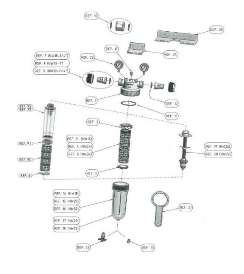Cintropur onderdelen NW 18-25-32